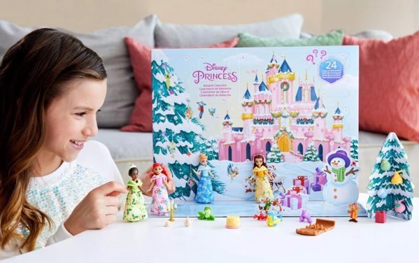 Ημερολόγιο αντίστροφης μέτρησης Mattel Princess Μικρές κούκλες HLX06