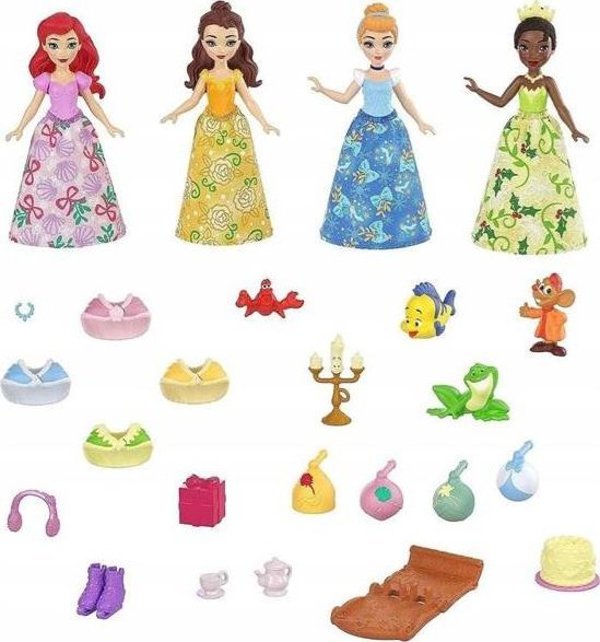 Ημερολόγιο αντίστροφης μέτρησης Mattel Princess Μικρές κούκλες HLX06