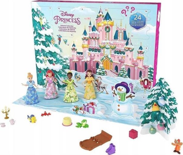 Ημερολόγιο αντίστροφης μέτρησης Mattel Princess Μικρές κούκλες HLX06