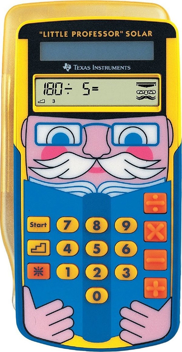 Texas Instruments Little Professor Solar Αριθμομηχανή, 8 Ψηφία, Ηλιακή Λειτουργία, Πολύχρωμο
