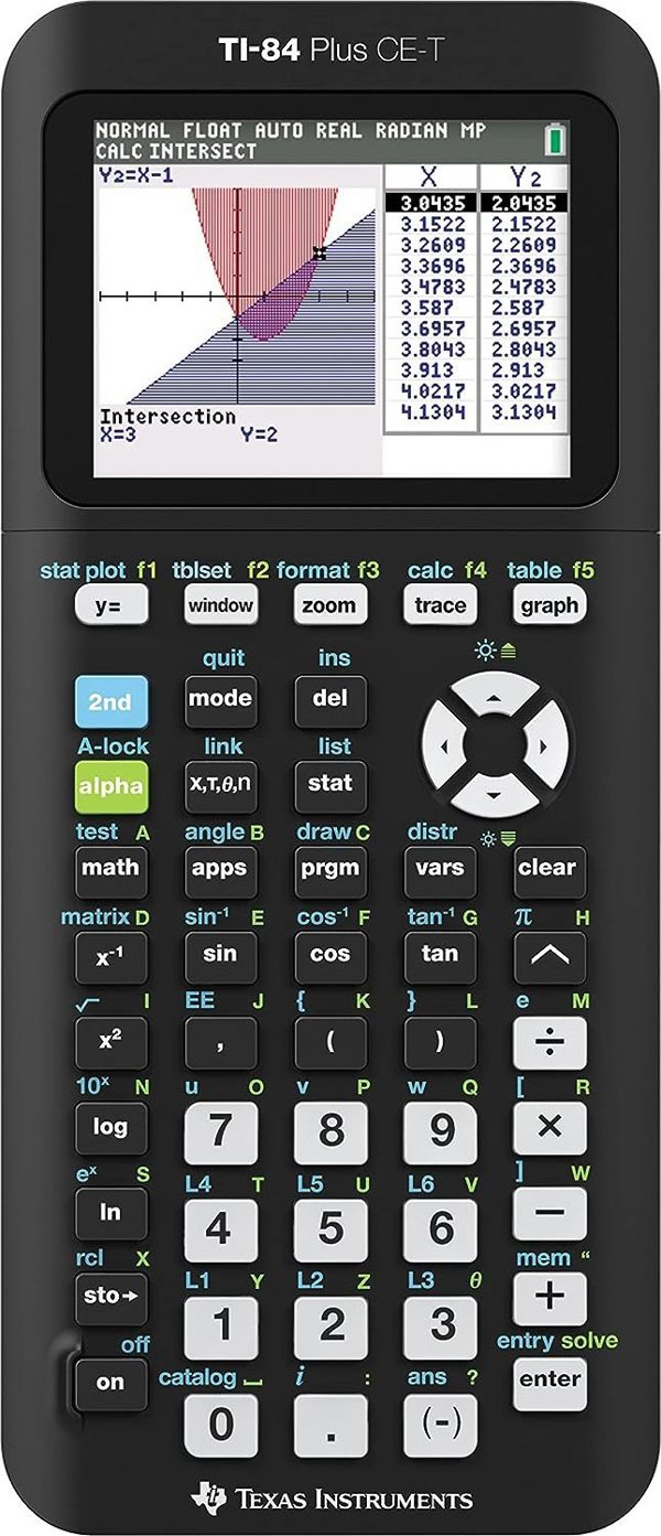 Texas Instruments Γραφική Αριθμομηχανή TI-84 Plus CE-T, Έγχρωμη Οθόνη Υψηλής Ανάλυσης, Μπαταρίας