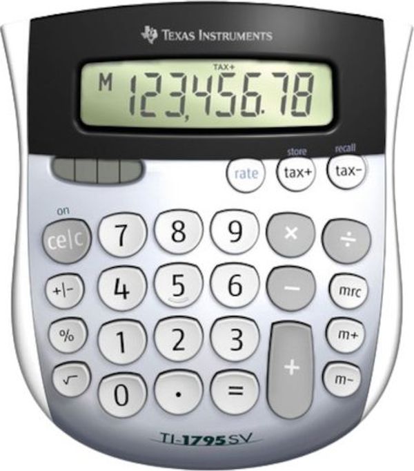 Texas Instruments TI-1795 SV Επιτραπέζια Αριθμομηχανή με Μεγάλη Οθόνη SuperView και Μεγάλα Πλήκτρα