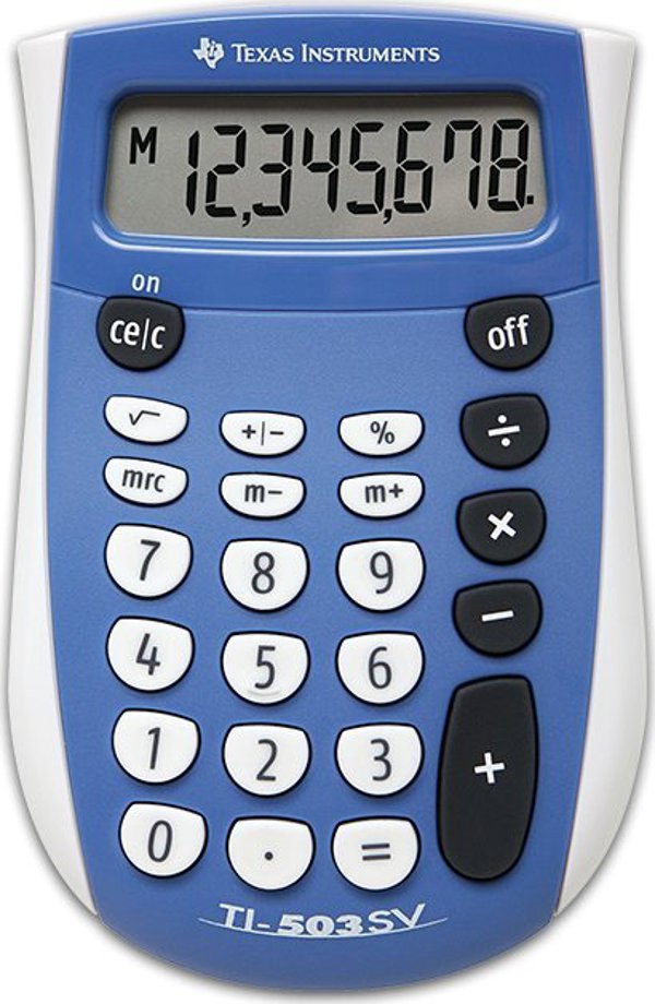 Αριθμομηχανή Texas Instruments TI-503SV Τσέπης, Μπλε/Γκρι