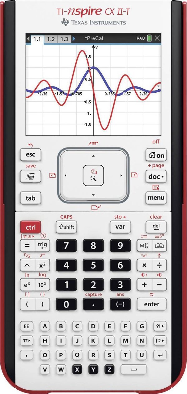 Texas Instruments TI-Nspire CX II-T Γραφικός Υπολογιστής Μαύρος, Επαναφορτιζόμενος