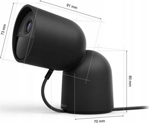 Κάμερα IP Philips Philips Hue | Secure Wired Desktop Camera | Bullet | IP65 | Μαύρο