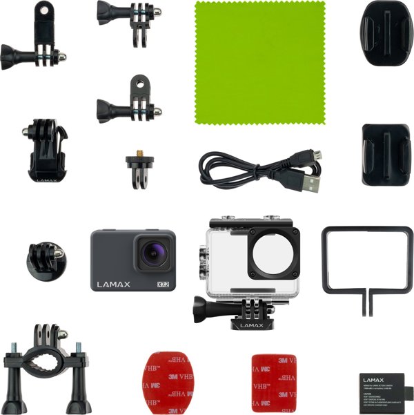 LAMAX X7.2 Action Camera, 4K, 30 fps, Σταθεροποίηση MAXsmooth, Μαύρη