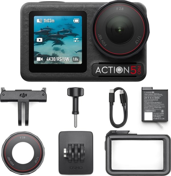 Κάμερα DJI Osmo Action 5 Pro Standard Combo μαύρη