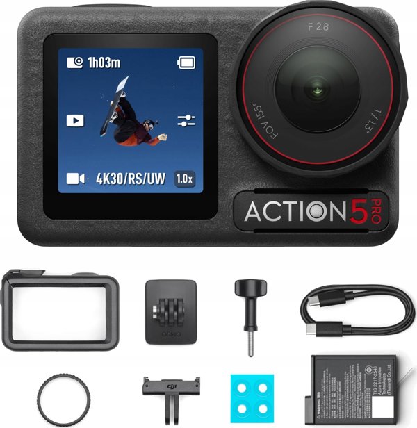Κάμερα DJI Osmo Action 5 Pro Standard Combo μαύρη