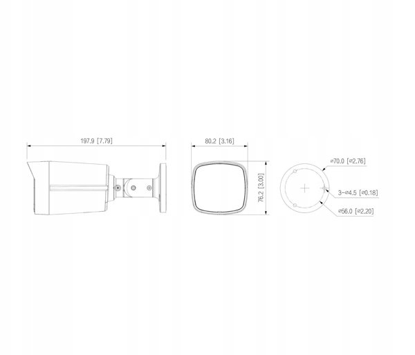 Dahua IP Κάμερα IPC-HFW2849TL-S-LED-0360B, WizSense WizColor, 8MP 4K UHD, Φακός 3.6mm