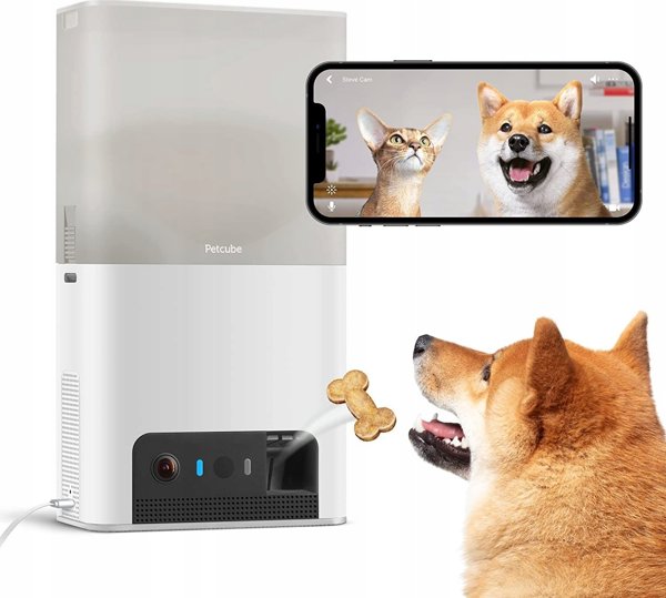 Κάμερα για κατοικίδια Petcube Bites 2 Lite Διαδραστική WiFi με εφαρμογή για κινητά και διανομέα λιχουδιών