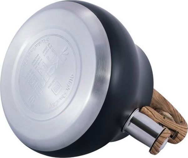 Καμμίλε Ατσάλινη τσαγιέρα με σφυρίχτρα 2.7 L Μαύρο Kamille KM-1092
