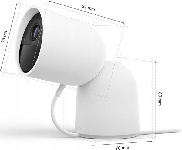 Κάμερα IP Philips Philips Hue | Secure Wired Desktop Camera | Bullet | IP65 | White