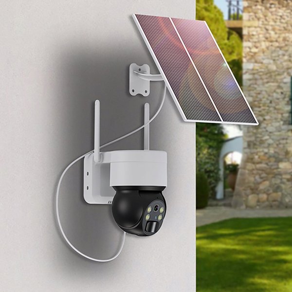 Κάμερα IP Choetech Κάμερα Choetech ASC006-WF ηλιακή έξυπνη PTZ WiFi με ηλιακό πάνελ 5W - λευκή