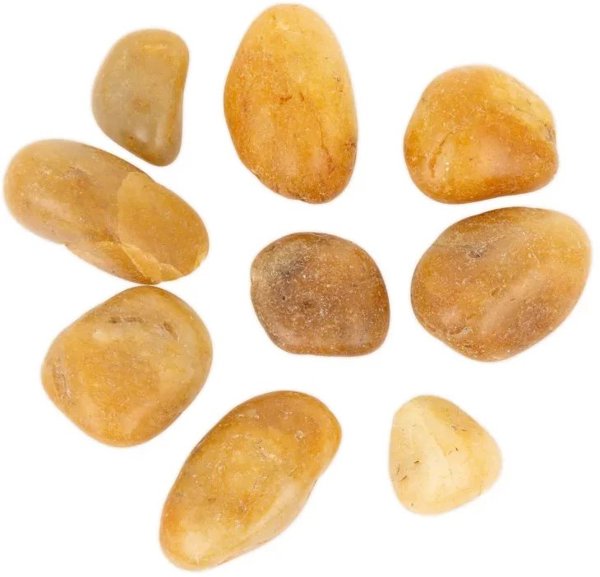 vidaXL Γυαλισμένες Πέτρες Yellow Pebble 10-20 mm, Διακοσμητικά Βότσαλα για Ενυδρείο και Τεράριο, 10kg