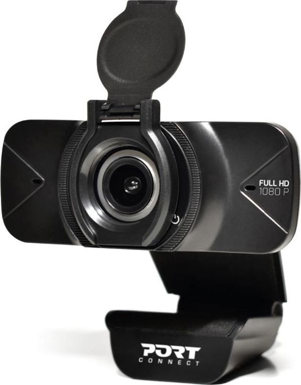 Port Designs Full HD Webcam 1080p, 2MP, Ευρυγώνιος Φακός 90°, Μικρόφωνο με Noise Reduction, USB-A & USB-C (900078)