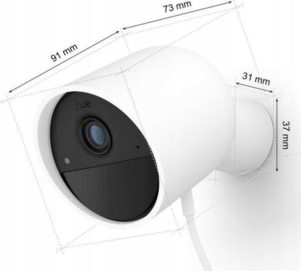Κάμερα IP Philips Philips Hue | Secure Wired Camera | Bullet | IP65 | Λευκό
