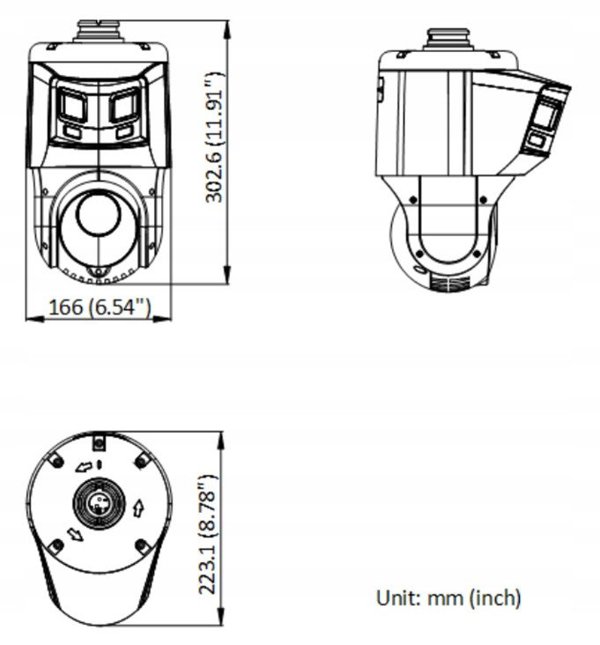 ΚΑΜΕΡΑ IP ΤΑΧΕΙΑΣ ΠΕΡΙΣΤΡΟΦΗΣ DS-2SE4C425MWG-E/26(F0)/PL TandemVu ColorVu - 4 Mpx 4.8 ... 120 mm Hikvision
