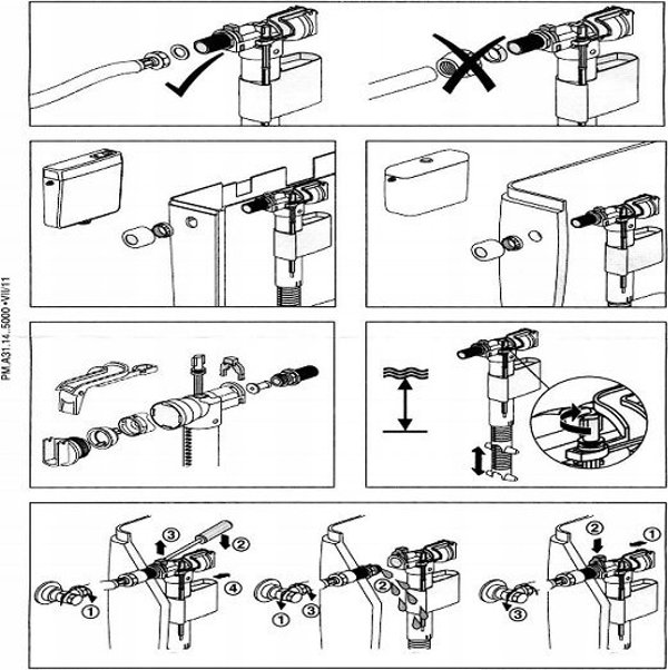 KAN-therm SANIT ΒΑΛΒΙΔΑ ΠΛΗΡΩΣΗΣ 1/2 ΠΛΑΣΤΙΚΟ ΑΚΡΟ