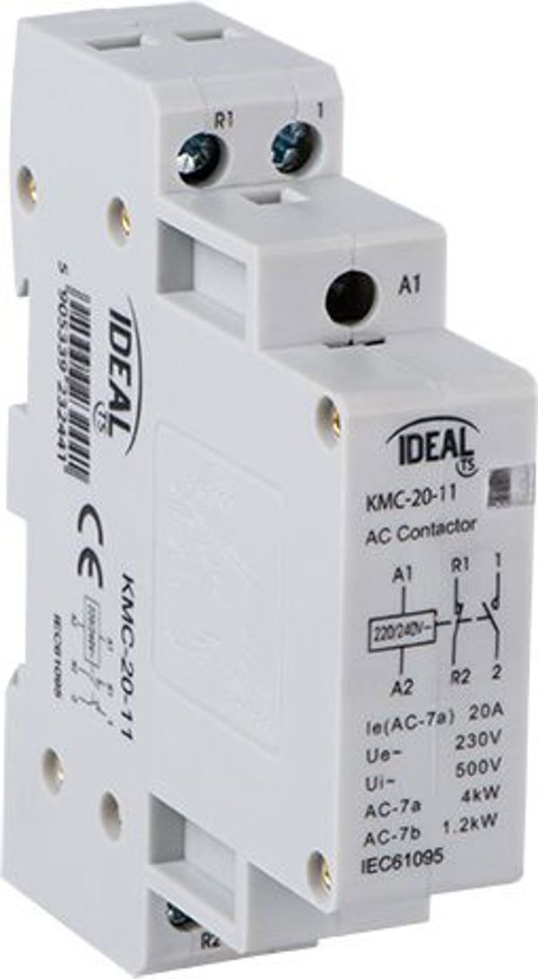 Kanlux Μονοφασικός Επαφέας KMC-20-40 20A 230V AC, 4 Επαφές (23241)