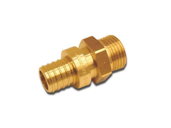 KAN-therm Σύνδεσμος PUSH 32x4,4 G1" Με Φλάντζα, Εξωτερικό Σπείρωμα, Ορειχάλκινος - 9019.030