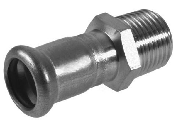 KAN-therm Σύνδεσμος πρεσαριστός 54x3/2" εξωτερικό σπείρωμα ανοξείδωτο ατσάλι - 6190734