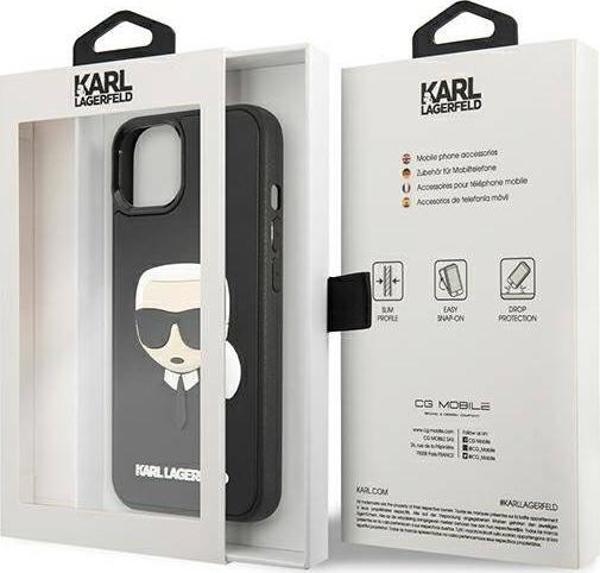Σκληρή θήκη 3D Rubber Karl`s Head για iPhone 13 mini 5,4" μαύρο