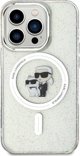 Διάφανη σκληρή θήκη Karl Lagerfeld Karl Lagerfeld KLHMP15LHGKCNOT iPhone 15 Pro 6.1" Karl&Choupette Glitter MagSafe