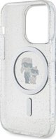 Διάφανη σκληρή θήκη Karl Lagerfeld Karl Lagerfeld KLHMP15LHGKCNOT iPhone 15 Pro 6.1" Karl&Choupette Glitter MagSafe