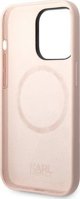 Σκληρή θήκη Karl Lagerfeld για iPhone 14 Pro Max 6,7" ρουζ ανοιχτό/light pink Silicone Karl`s Head Magsafe