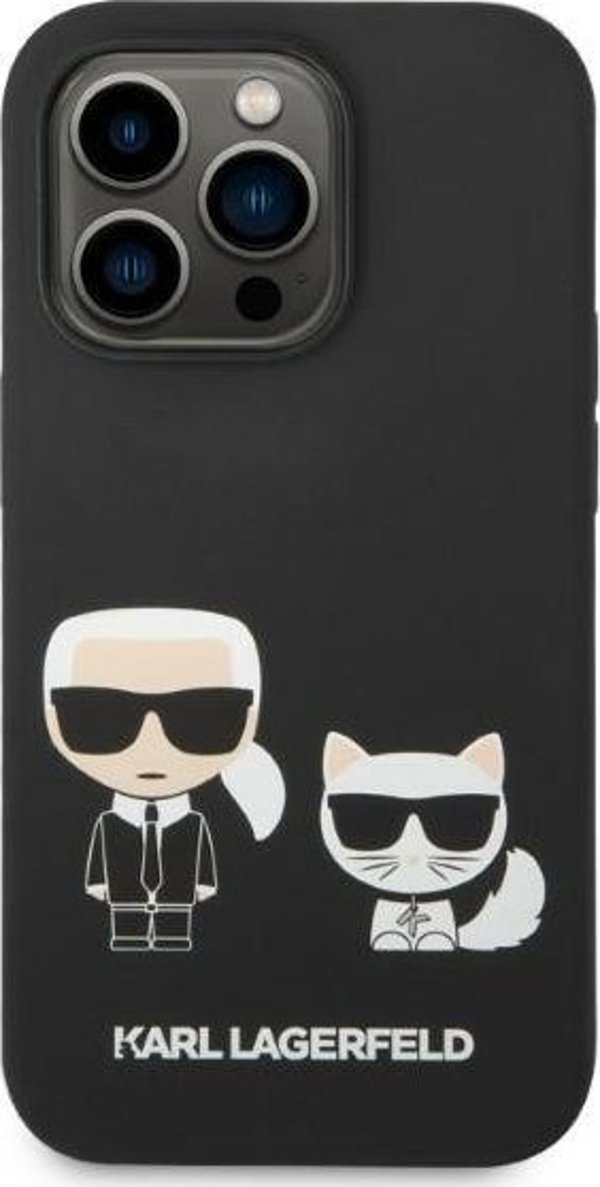 Karl Lagerfeld Karl Lagerfeld KLHMP14LSSKCK iPhone 14 Pro 6,1" σκληρή θήκη μαύρη Liquid Silicone Karl & Choupette Magsafe NoSize