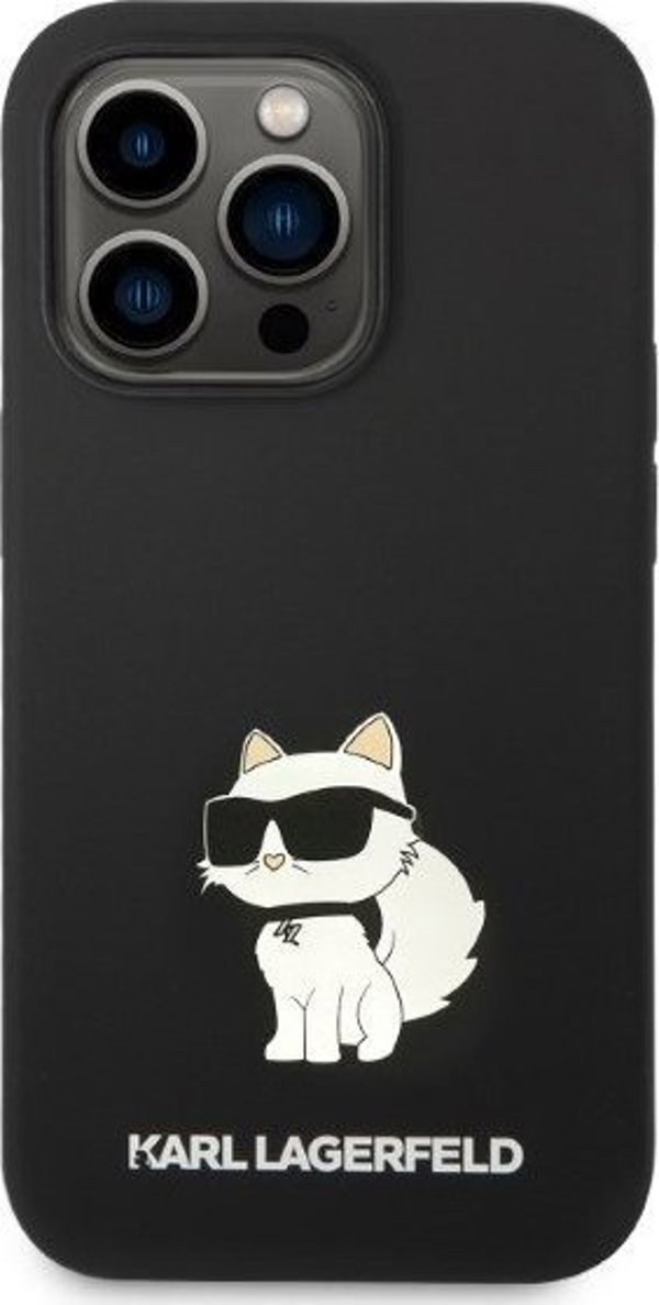 Σκληρή θήκη Karl Lagerfeld KLHCP14XSNCHBCK Apple iPhone 14 Pro Max μαύρη Σιλικόνη Choupette