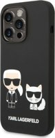 Σκληρή θήκη Karl Lagerfeld Etui Karl Lagerfeld KLHMP14XSSKCK Apple iPhone 14 Pro Max μαύρη Liquid Silicone Karl & Choupette Magsafe