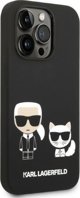 Σκληρή θήκη Karl Lagerfeld Etui Karl Lagerfeld KLHMP14XSSKCK Apple iPhone 14 Pro Max μαύρη Liquid Silicone Karl & Choupette Magsafe