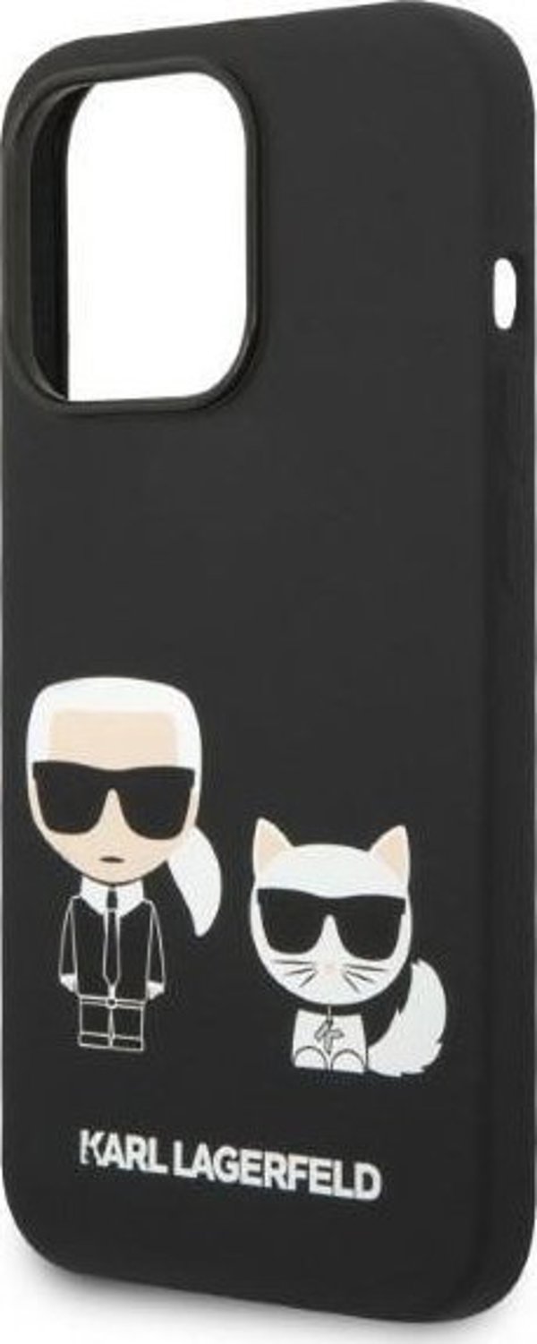 Σκληρή θήκη Karl Lagerfeld Etui Karl Lagerfeld KLHMP14XSSKCK Apple iPhone 14 Pro Max μαύρη Liquid Silicone Karl & Choupette Magsafe