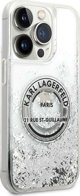 Θήκη Karl Lagerfeld KLHCP14LLCRSGRS Apple iPhone 14 Pro σκληρή θήκη Liquid Glitter RSG ασημί