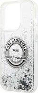 Θήκη Karl Lagerfeld KLHCP14LLCRSGRS Apple iPhone 14 Pro σκληρή θήκη Liquid Glitter RSG ασημί