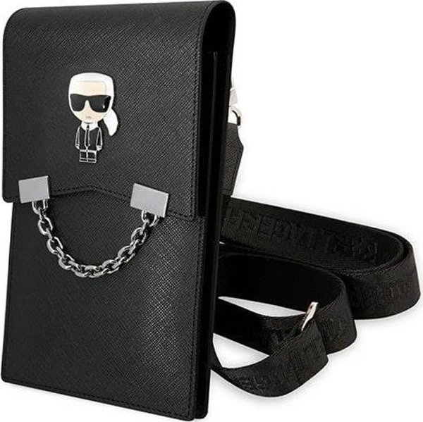 Karl Lagerfeld Karl Lagerfeld Ikonik Karl Chain Wallet Phone Bag - Torba na smartfona i akcesoria (czarny)