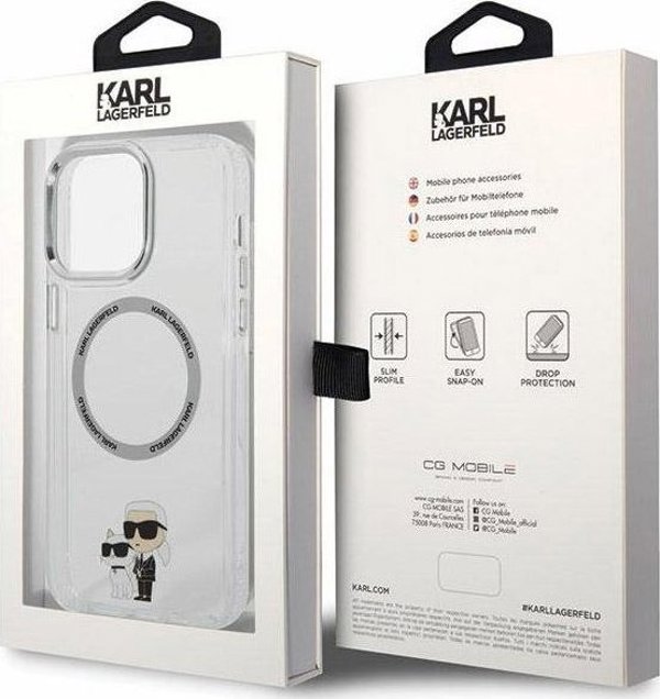 Karl Lagerfeld case for iPhone 13 Pro Max 6,7" KLHMP13XHNKCIT transparent hardcase Magsafe IML NFT Karl & Choupette 3666339126353