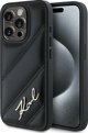 Karl Lagerfeld Karl Lagerfeld KLHCP13LPQDSMGK iPhone 13 Pro / 13 6.1" μαύρη σκληρή θήκη Διαγώνιο Καπιτονέ Script