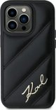 Karl Lagerfeld Karl Lagerfeld KLHCP13LPQDSMGK iPhone 13 Pro / 13 6.1" μαύρη σκληρή θήκη Διαγώνιο Καπιτονέ Script
