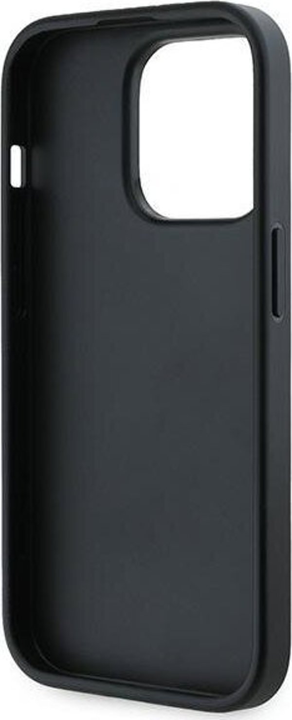Karl Lagerfeld Karl Lagerfeld KLHCP13LPQDSMGK iPhone 13 Pro / 13 6.1" μαύρη σκληρή θήκη Διαγώνιο Καπιτονέ Script