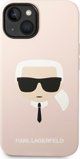 Σκληρή θήκη Karl Lagerfeld KLHMP14SSLKHLP Apple iPhone 14 ροζ σιλικόνης Karl`s Head Magsafe
