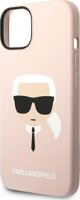 Σκληρή θήκη Karl Lagerfeld KLHMP14SSLKHLP Apple iPhone 14 ροζ σιλικόνης Karl`s Head Magsafe