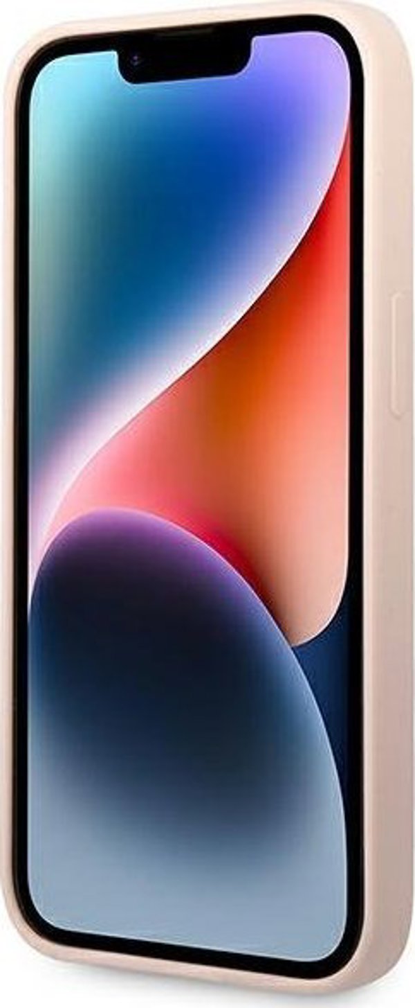 Σκληρή θήκη Karl Lagerfeld KLHMP14SSLKHLP Apple iPhone 14 ροζ σιλικόνης Karl`s Head Magsafe