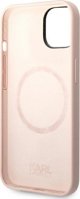 Σκληρή θήκη Karl Lagerfeld KLHMP14SSLKHLP Apple iPhone 14 ροζ σιλικόνης Karl`s Head Magsafe