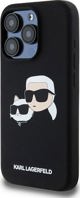 Σκληρή θήκη Karl Lagerfeld KLHMP15XSKCHPPLK iPhone 15 Pro Max 6.7" μαύρο/μαύρο σιλικόνης Karl & Choupette MagSafe