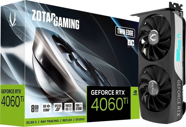 Κάρτα γραφικών Zotac Gaming GeForce RTX 4060 Ti Twin Edge OC 8GB GDDR6 (ZT-D40610H-10M)