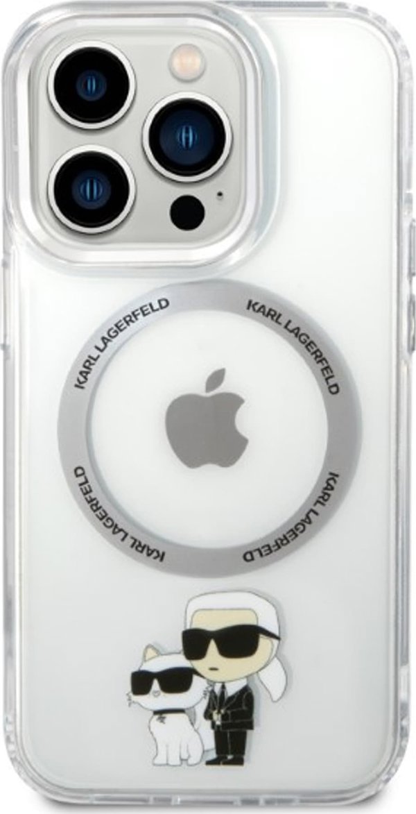 Διάφανη σκληρή θήκη Karl Lagerfeld KLHMP13LHNKCIT για Apple iPhone 13 Pro Iconic Karl&Choupette Magsafe