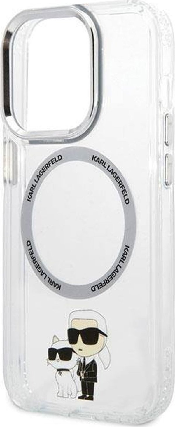 Διάφανη σκληρή θήκη Karl Lagerfeld KLHMP13LHNKCIT για Apple iPhone 13 Pro Iconic Karl&Choupette Magsafe