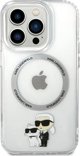 Διάφανη σκληρή θήκη Karl Lagerfeld KLHMP13LHNKCIT για Apple iPhone 13 Pro Iconic Karl&Choupette Magsafe